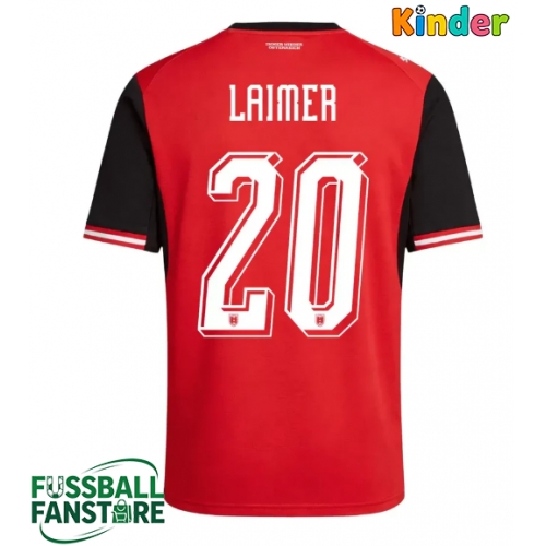 Österreich Konrad Laimer #20 Replik Heimtrikot Kinder WM 2026 Kurzarm (+ Kurze Hosen)